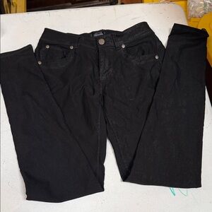 Black Women’s Slim Jeans - shiny finish not leather, but shiny